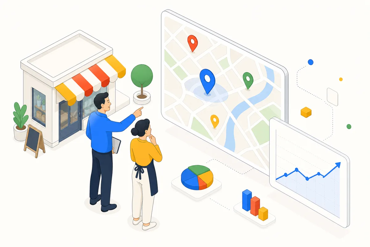 Googleマップ(MEO)集客コンサルのイメージイラスト